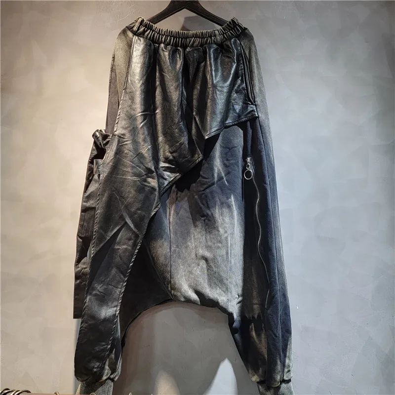 Harem Pants Women Elastic Waist Distressed Drop Crotch Baggy Trousers Zipper Pockets Joggers Streetwear Spring Autumn 2026
Harem Pants Women Elastic Waist Distressed Drop Crotch Baggy Trousers Zipper Pockets Joggers Streetwear Spring Autumn 2026