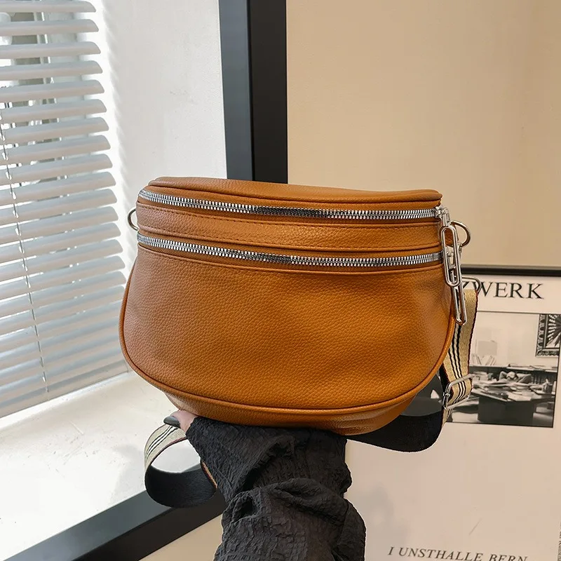 Women Fashion New Wide Strap Bag Simple Casual Single Shoulder Bag Solid Color Light Commuter Fanny Pack Crossbody Bag
Women Fashion New Wide Strap Bag Simple Casual Single Shoulder Bag Solid Color Light Commuter Fanny Pack Crossbody Bag