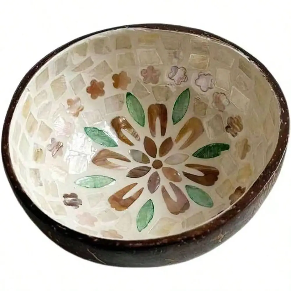 Natural Coconut Bowl With Of Pearl Inlaid, Round HandmadeEntrance Key Bowl, Storage Tray, Candy Container, Nut Rack, Frui
Natural Coconut Bowl With Of Pearl Inlaid, Round HandmadeEntrance Key Bowl, Storage Tray, Candy Container, Nut Rack, Frui