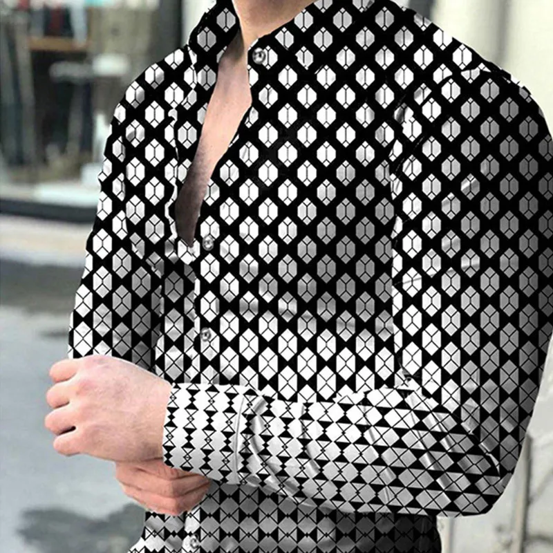 3D Digital Printing Street Trendy Style Men's Long Sleeve Casual Collar Shirt Shirt Gucci Men Clothing
3D Digital Printing Street Trendy Style Men's Long Sleeve Casual Collar Shirt Shirt Gucci Men Clothing