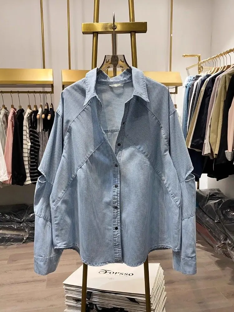 plus Size Women's Casual Striped Shirt Korean Style Commute Design Sensation Autumn Winter Outerwear Loose Fit Button up
plus Size Women's Casual Striped Shirt Korean Style Commute Design Sensation Autumn Winter Outerwear Loose Fit Button up