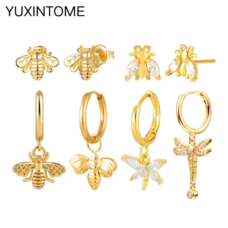 925 Sterling Silver Needle Insect Stud Earrings for Women Ins Exquisite Bee/Dragonfly Pendant Hoop Earrings Fashion Jewelry
925 Sterling Silver Needle Insect Stud Earrings for Women Ins Exquisite Bee/Dragonfly Pendant Hoop Earrings Fashion Jewelry