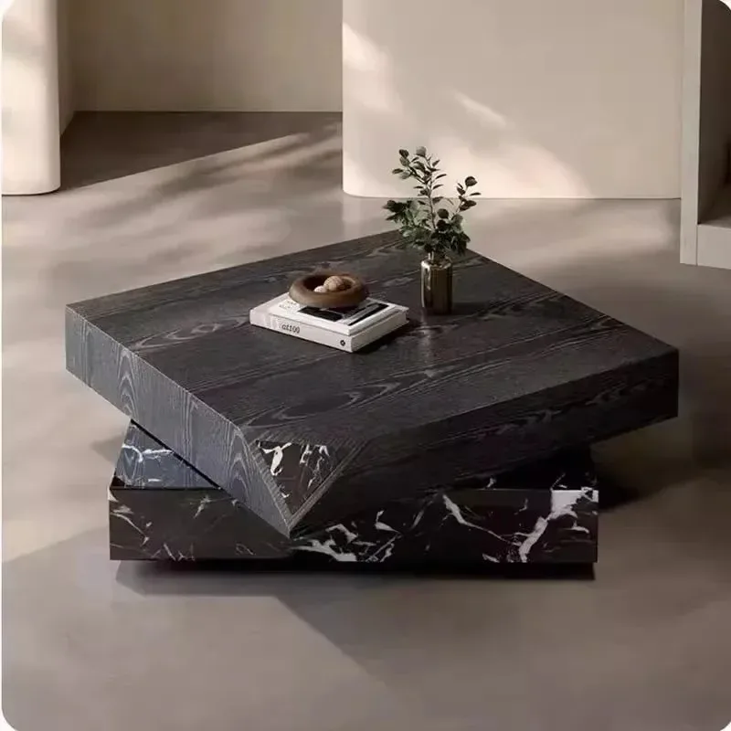 Italian minimalist coffee table rotatable drawer storage living room creative home wabi-sabi style wood grain
Italian minimalist coffee table rotatable drawer storage living room creative home wabi-sabi style wood grain