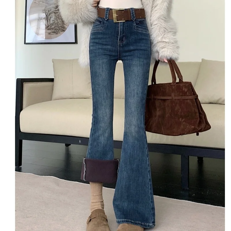 Fce Lined Thi Джинсы-колокольчики с высокой талией для похудения, модные длинные брюки для женщин, осень-зима, новинка ...
Fce Lined Thi Джинсы-колокольчики с высокой талией для похудения, модные длинные брюки для женщин, осень-зима, новинка ...