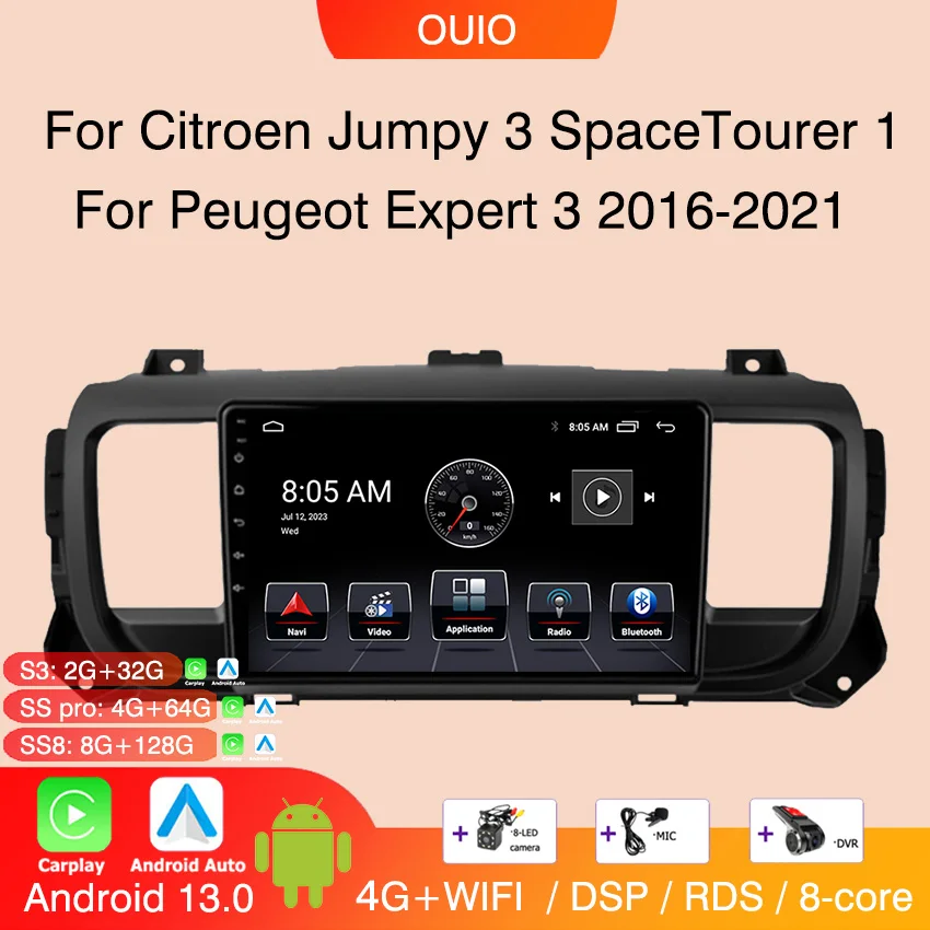 Android 13 Radio For Citroen Jumpy 3 SpaceTourer 1 For Peugeot Expert 3 2016-2021 Car stereo Multimedia Player Carplay Auto 2DIN
Android 13 Radio For Citroen Jumpy 3 SpaceTourer 1 For Peugeot Expert 3 2016-2021 Car stereo Multimedia Player Carplay Auto 2DIN