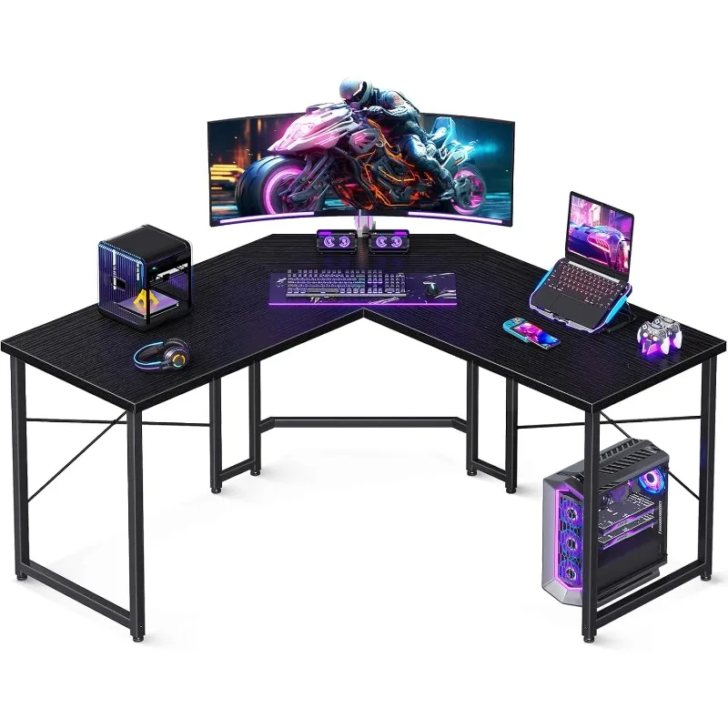 L Shaped Gaming Desk, Corner Desk Gaming Table for Home Office, Computer Desk Sturdy Writing Workstation for Small , 51 Inch
L Shaped Gaming Desk, Corner Desk Gaming Table for Home Office, Computer Desk Sturdy Writing Workstation for Small , 51 Inch