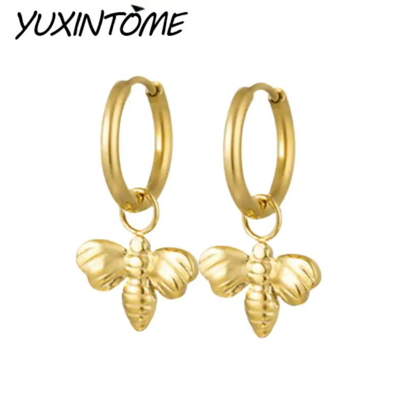 925 Sterling Silver Needle Exquisite Small Geometric Design Little Bee Pendant Circle Earrings Women Casual Fashion Jewelry Gift
925 Sterling Silver Needle Exquisite Small Geometric Design Little Bee Pendant Circle Earrings Women Casual Fashion Jewelry Gift