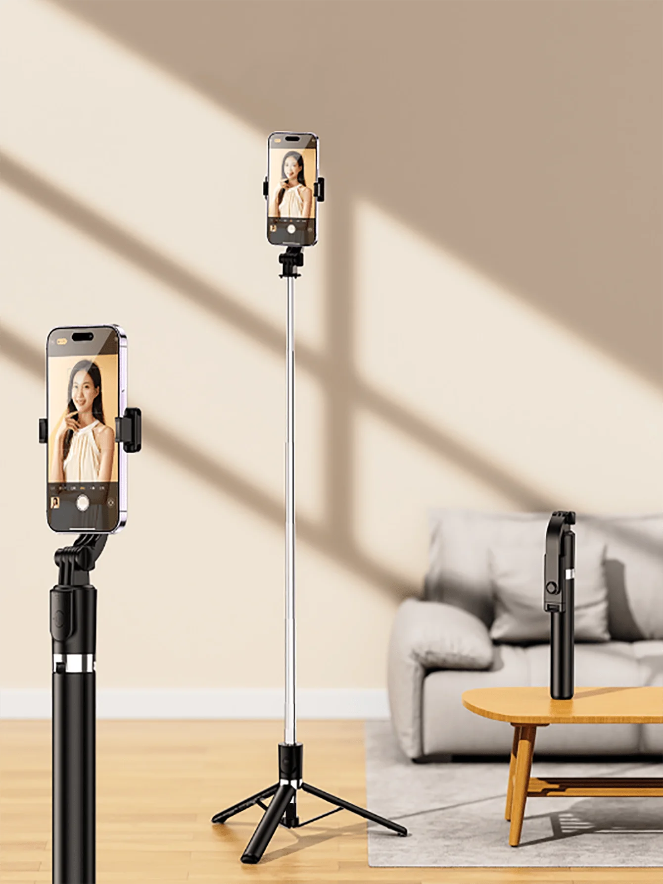 Portable Selfie Stick With Wireless Remote And Fill Light Extendable Tripod Stand For iPhone Android Smartphones
Portable Selfie Stick With Wireless Remote And Fill Light Extendable Tripod Stand For iPhone Android Smartphones