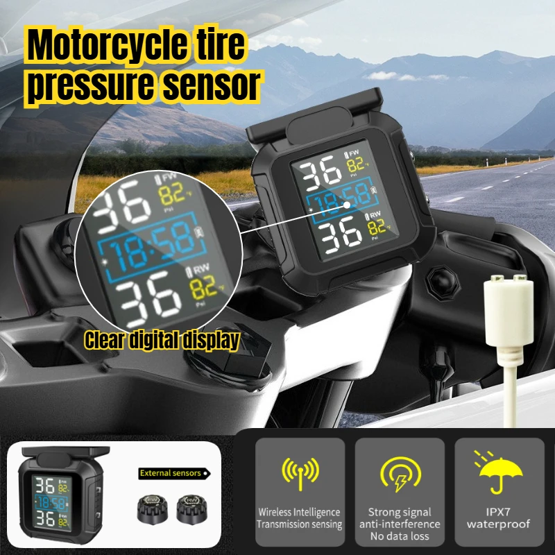 Motorcycle Tire Pressure Monitoring System Tire Pressure Sensor Motorcycle Bicycle Two Wheel Tire External Sensor
Motorcycle Tire Pressure Monitoring System Tire Pressure Sensor Motorcycle Bicycle Two Wheel Tire External Sensor