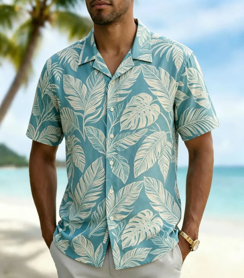 Men's minimalist line drawing style printed Hawaiian shirt, for summer adventures, poolside, daily wear, and short vacations
Men's minimalist line drawing style printed Hawaiian shirt, for summer adventures, poolside, daily wear, and short vacations