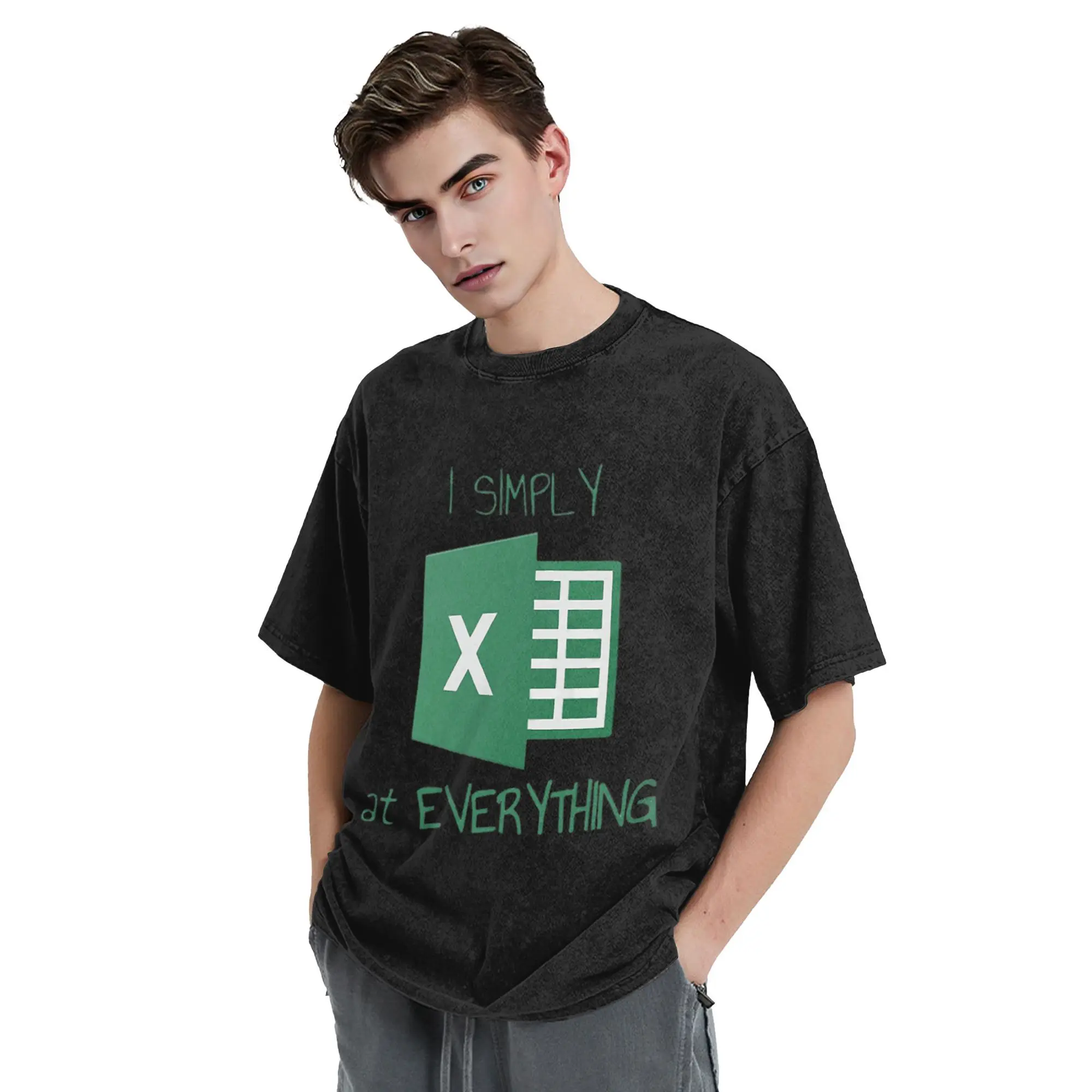 Футболка «Я просто Excel at Everything» для мужчин, хлопковые футболки большого размера, мужские летние топы с короткими рукавами и круглым вырезом, S-2XL
Футболка «Я просто Excel at Everything» для мужчин, хлопковые футболки большого размера, мужские летние топы с короткими рукавами и круглым вырезом, S-2XL