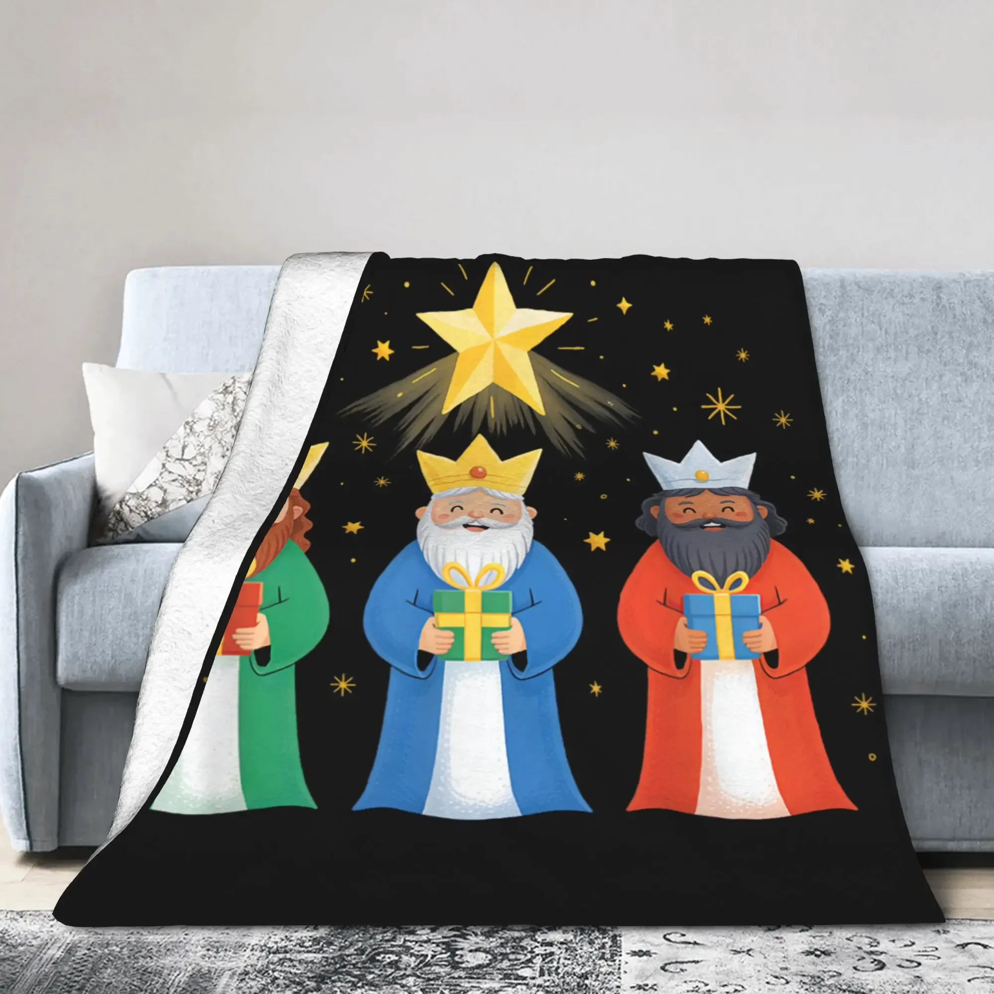 Three Kings Day Epiphany Celebration Fleece Blanket Tres Reyes Magos Awesome Throw Blanket for Bedspread xcm Warm
Three Kings Day Epiphany Celebration Fleece Blanket Tres Reyes Magos Awesome Throw Blanket for Bedspread xcm Warm