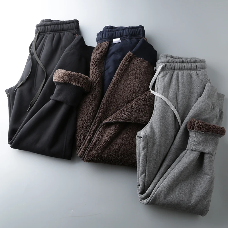 Men's Winter Thiened Lamb Velvet Fce Lined Casual Sweatpants Elastic Waist Sports Leisure Trousers Faion Urban Sle
Men's Winter Thiened Lamb Velvet Fce Lined Casual Sweatpants Elastic Waist Sports Leisure Trousers Faion Urban Sle