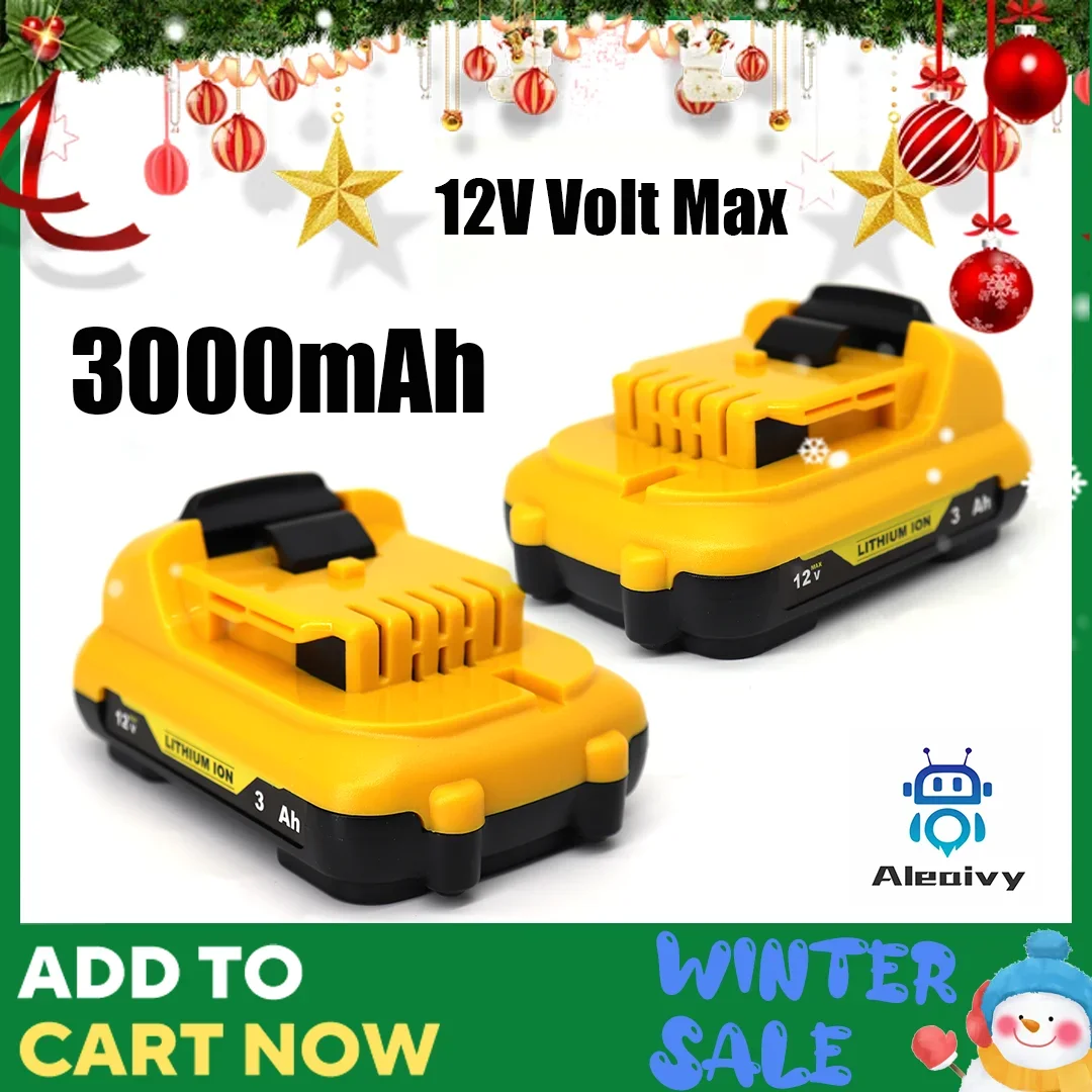 3000mAh 12V Volt Max Lithium Ion Battery Replacement for DeWalt DCB120 DCB123 DCB122 DCB127 DCB124 DCB121 Rechargeable Batteries
3000mAh 12V Volt Max Lithium Ion Battery Replacement for DeWalt DCB120 DCB123 DCB122 DCB127 DCB124 DCB121 Rechargeable Batteries