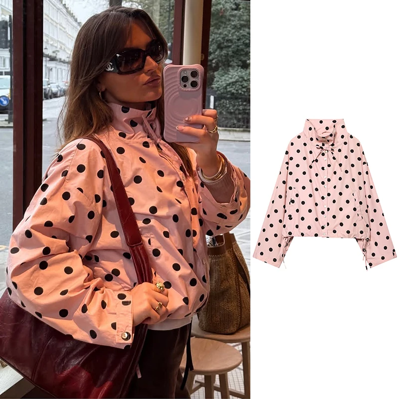 New Women's Jackets Spring 2026 Fashion Pink Polka Dot Printed Loose Warm Jackets Chic Street Youth Women's Travel Street Coats
New Women's Jackets Spring 2026 Fashion Pink Polka Dot Printed Loose Warm Jackets Chic Street Youth Women's Travel Street Coats