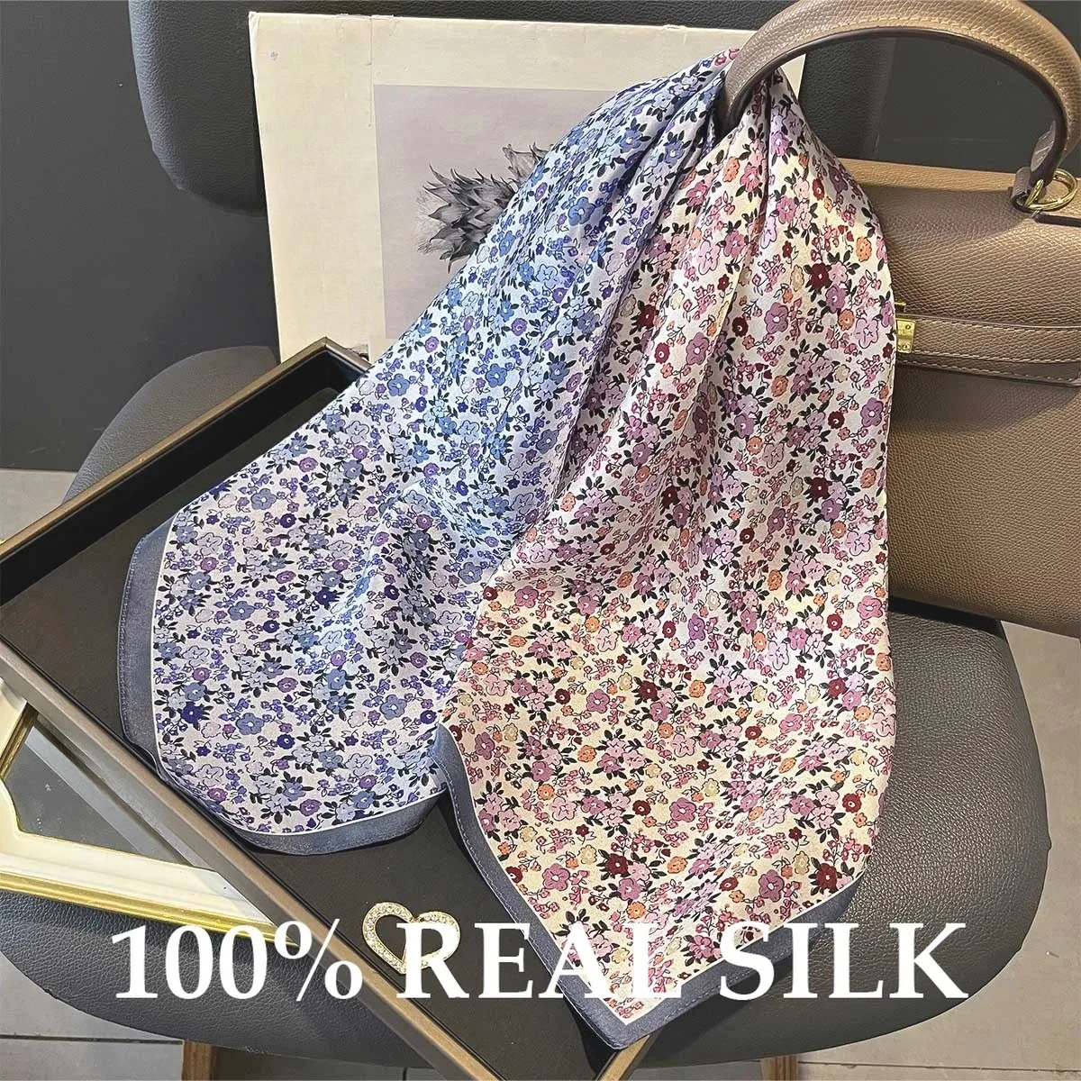 New Silk Scarves 100% Silk Scarf Women Shawl Luxury Design Hijab Scarf Ribbon Foulard Bandana Fashion Square Scarves Neckerchief
New Silk Scarves 100% Silk Scarf Women Shawl Luxury Design Hijab Scarf Ribbon Foulard Bandana Fashion Square Scarves Neckerchief
