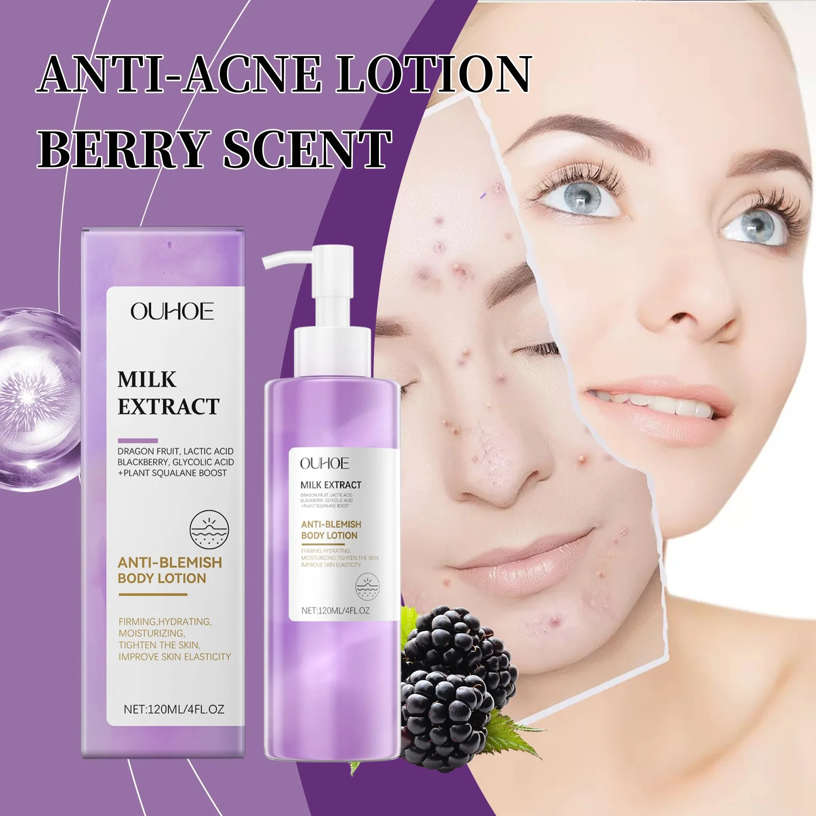 Berry Scented Blemish Lotion Care Facial Moisturizer Reduce Breakouts & Tighten Skin Non-Comedogenic Hydrator Clear Glowing
Berry Scented Blemish Lotion Care Facial Moisturizer Reduce Breakouts & Tighten Skin Non-Comedogenic Hydrator Clear Glowing