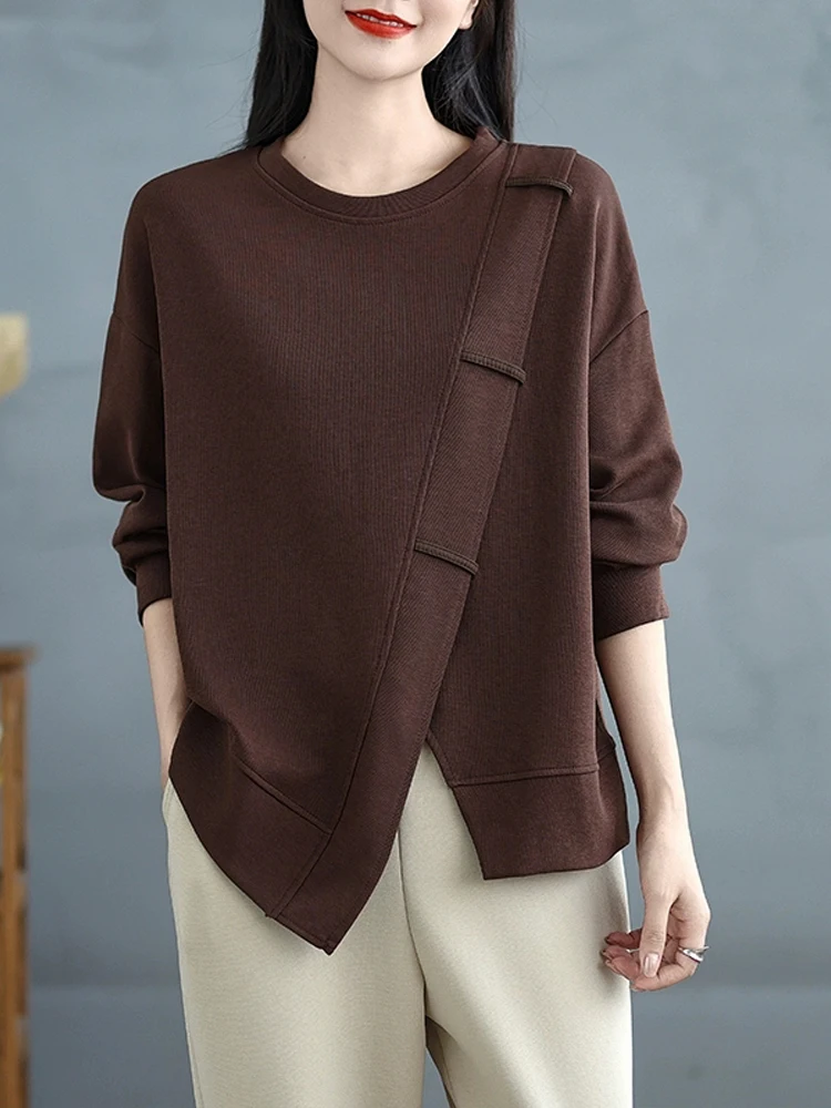 Women Pullovers 2025 New Autumn Winter Vintage Literary O-Neck Irregular Windbreakers Reglan Sleeve Office Lady Bottom Tops
Women Pullovers 2025 New Autumn Winter Vintage Literary O-Neck Irregular Windbreakers Reglan Sleeve Office Lady Bottom Tops