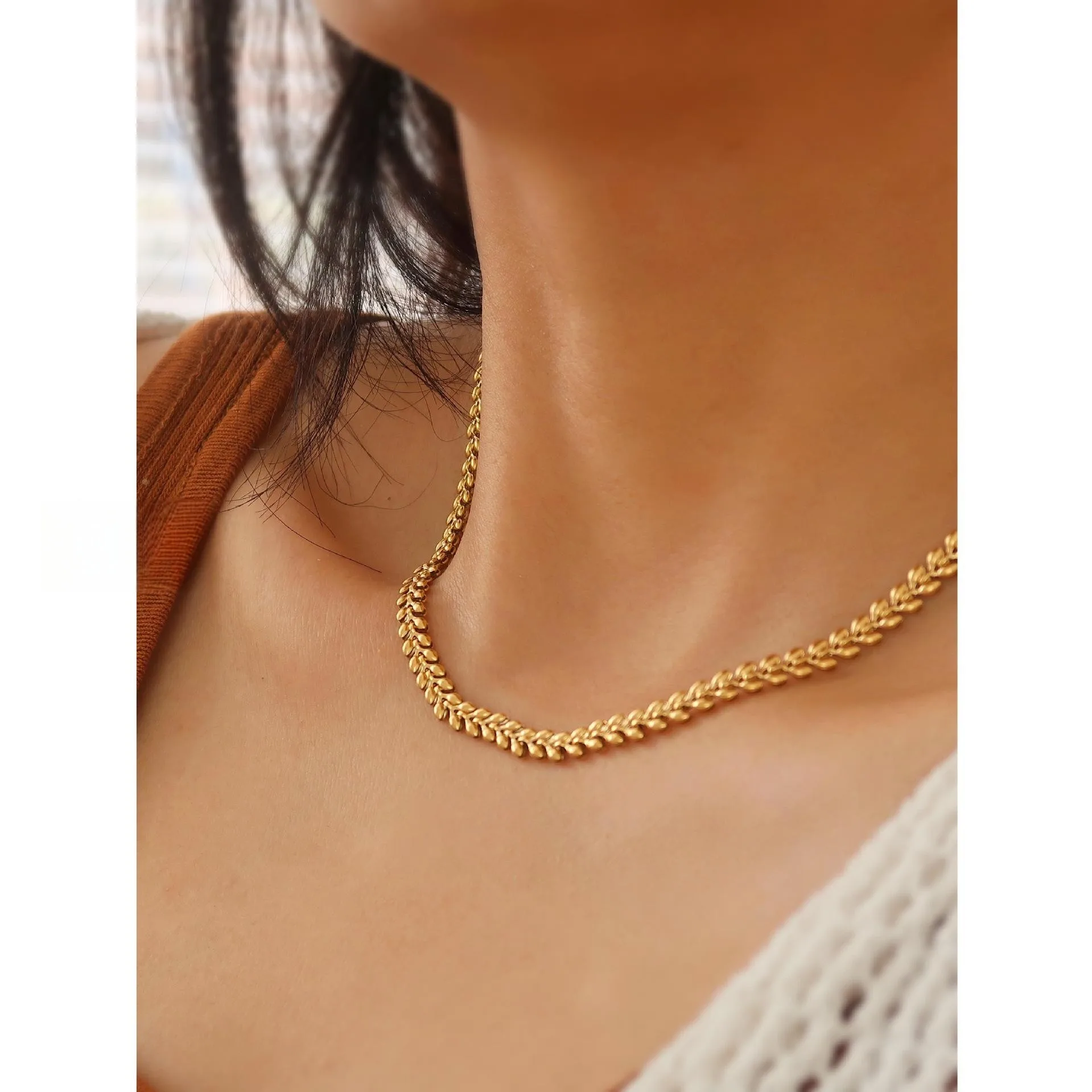 Handmade Necklace Love Wheat Ear Chain Simple and Versatile Titanium Steel Not Fading
Handmade Necklace Love Wheat Ear Chain Simple and Versatile Titanium Steel Not Fading