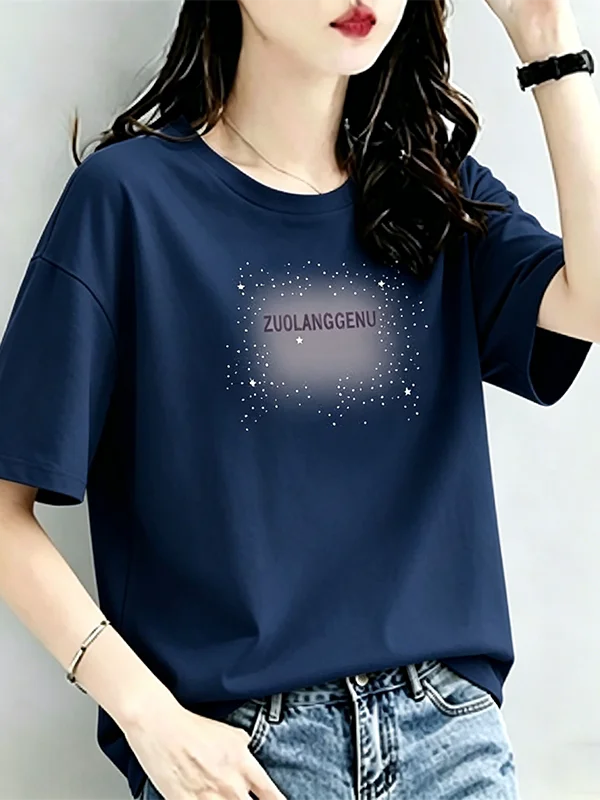 Casual Sporty Printed Color round Neck Short Sleeve Ladies Top Fashionable Breathable Polyester Fiber Standard Fit T-shirt
Casual Sporty Printed Color round Neck Short Sleeve Ladies Top Fashionable Breathable Polyester Fiber Standard Fit T-shirt