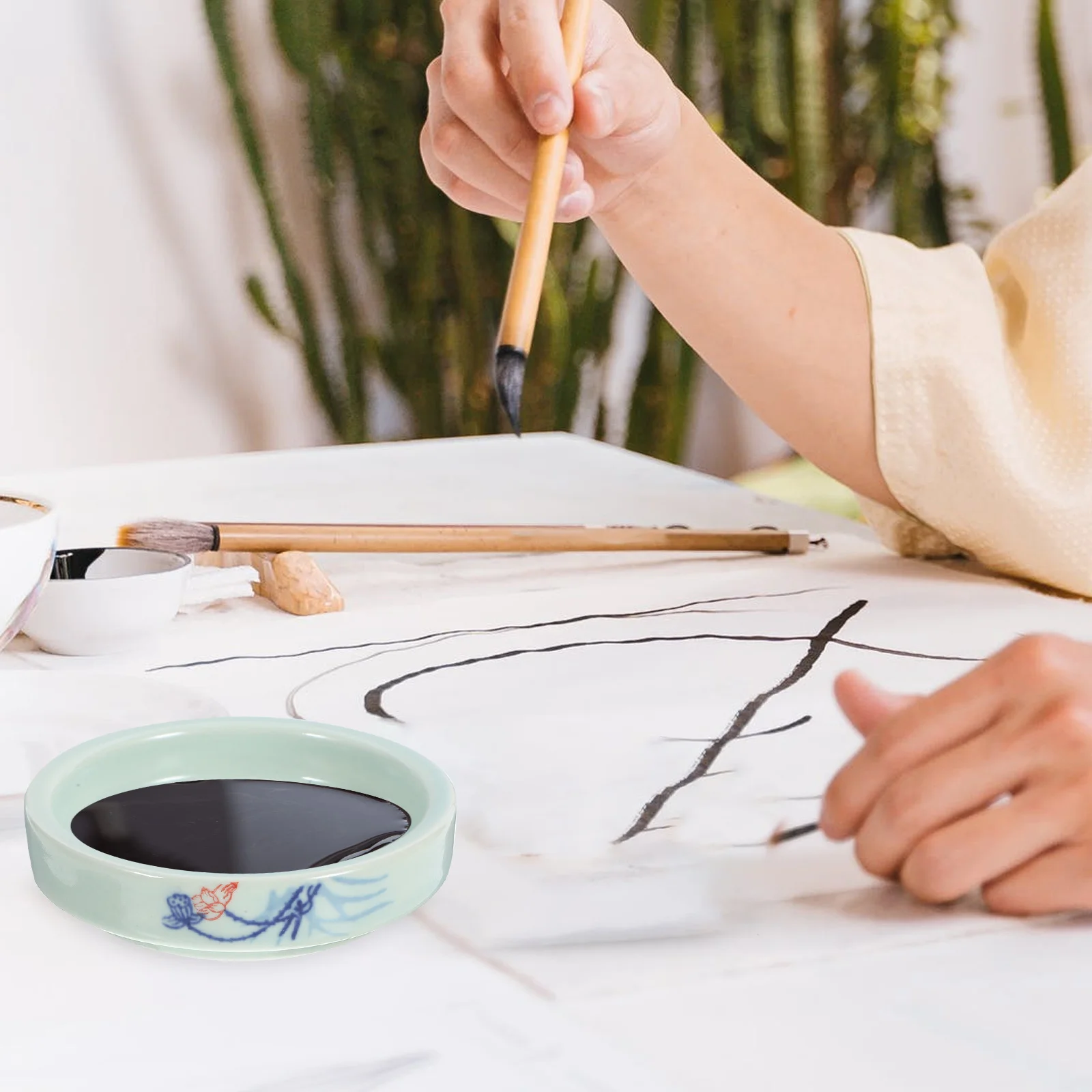 1Set Decorative Ceramic Paint Palettes Functional Color Mixing Plates for Watercolor Oil Ink Painting Creative Art Tools Compact
1Set Decorative Ceramic Paint Palettes Functional Color Mixing Plates for Watercolor Oil Ink Painting Creative Art Tools Compact