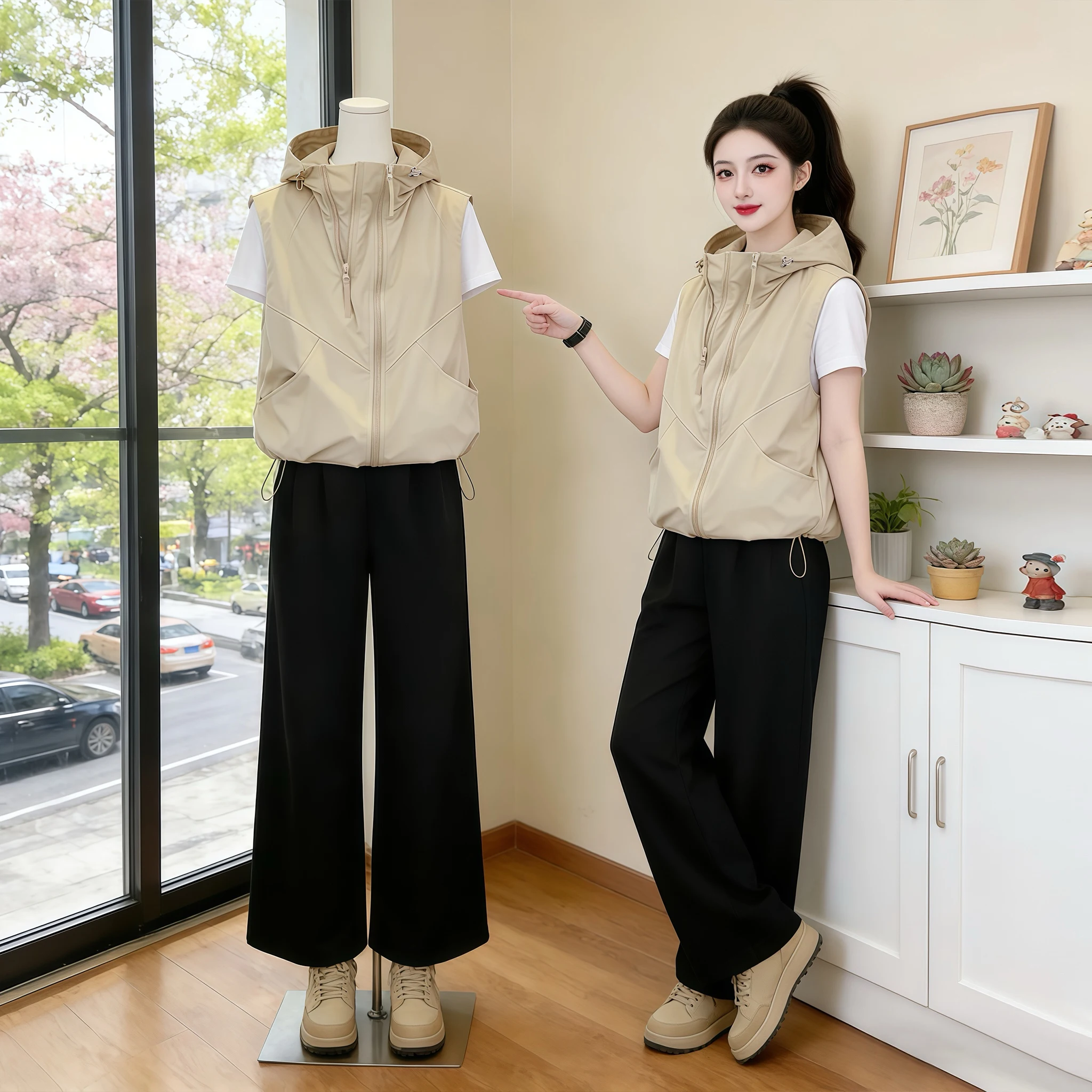 Lightweight Hooded Vest Women's Sleeveless Outdoor Workwear Casual Loose Style Sun Protection Outerwear Summer New Korean Ver...
Lightweight Hooded Vest Women's Sleeveless Outdoor Workwear Casual Loose Style Sun Protection Outerwear Summer New Korean Ver...