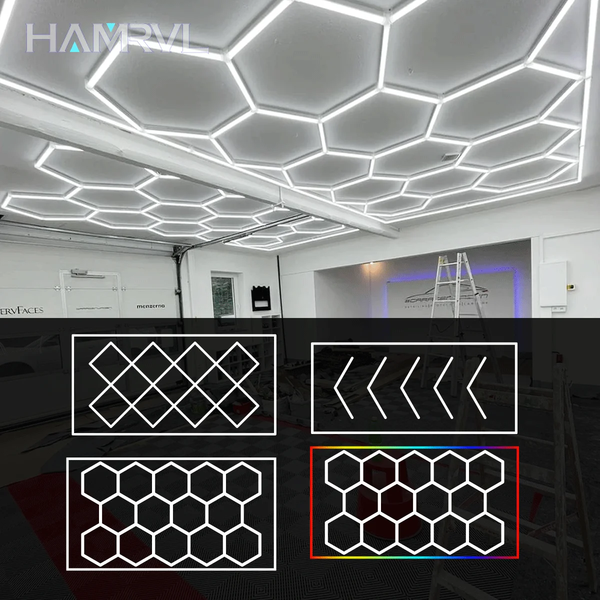 customization LED Lighting for Garage Hexagon White RGB Blue Green Honeycomb Hexagon Ceiling Lamp Hair salon detail lighting
customization LED Lighting for Garage Hexagon White RGB Blue Green Honeycomb Hexagon Ceiling Lamp Hair salon detail lighting