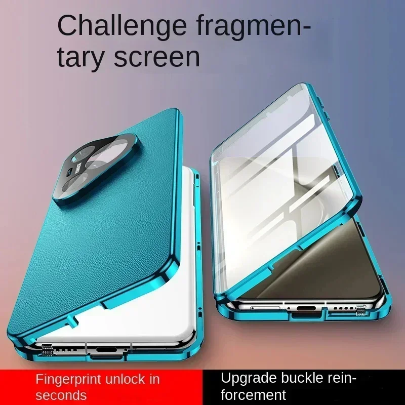 Metal Magnetic Phone Case for Huawei Pura 80 70 Pura 90 Pro Max Tempered Glass Full Lens Protection Leather Back Cover Cases
Metal Magnetic Phone Case for Huawei Pura 80 70 Pura 90 Pro Max Tempered Glass Full Lens Protection Leather Back Cover Cases