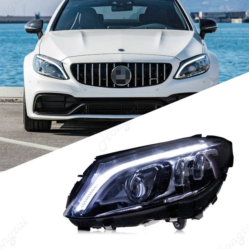 Pair Modified Headlight Assembly For 2014-2018 Mercedes-Benz C-Class W205 C180 C200 retrofitted with new streamer turn signal
Pair Modified Headlight Assembly For 2014-2018 Mercedes-Benz C-Class W205 C180 C200 retrofitted with new streamer turn signal