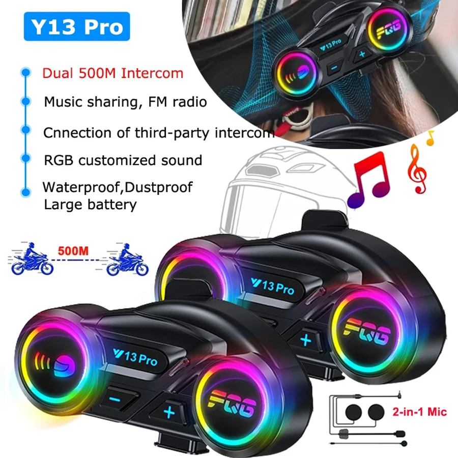 1/2x мотоциклетная гарнитура для внутренней связи, шлема, 500 м, интерcomunicador с FM-радио, RGB, Bluetooth, 6,0, музыкальные наушники для домофона
1/2x мотоциклетная гарнитура для внутренней связи, шлема, 500 м, интерcomunicador с FM-радио, RGB, Bluetooth, 6,0, музыкальные наушники для домофона