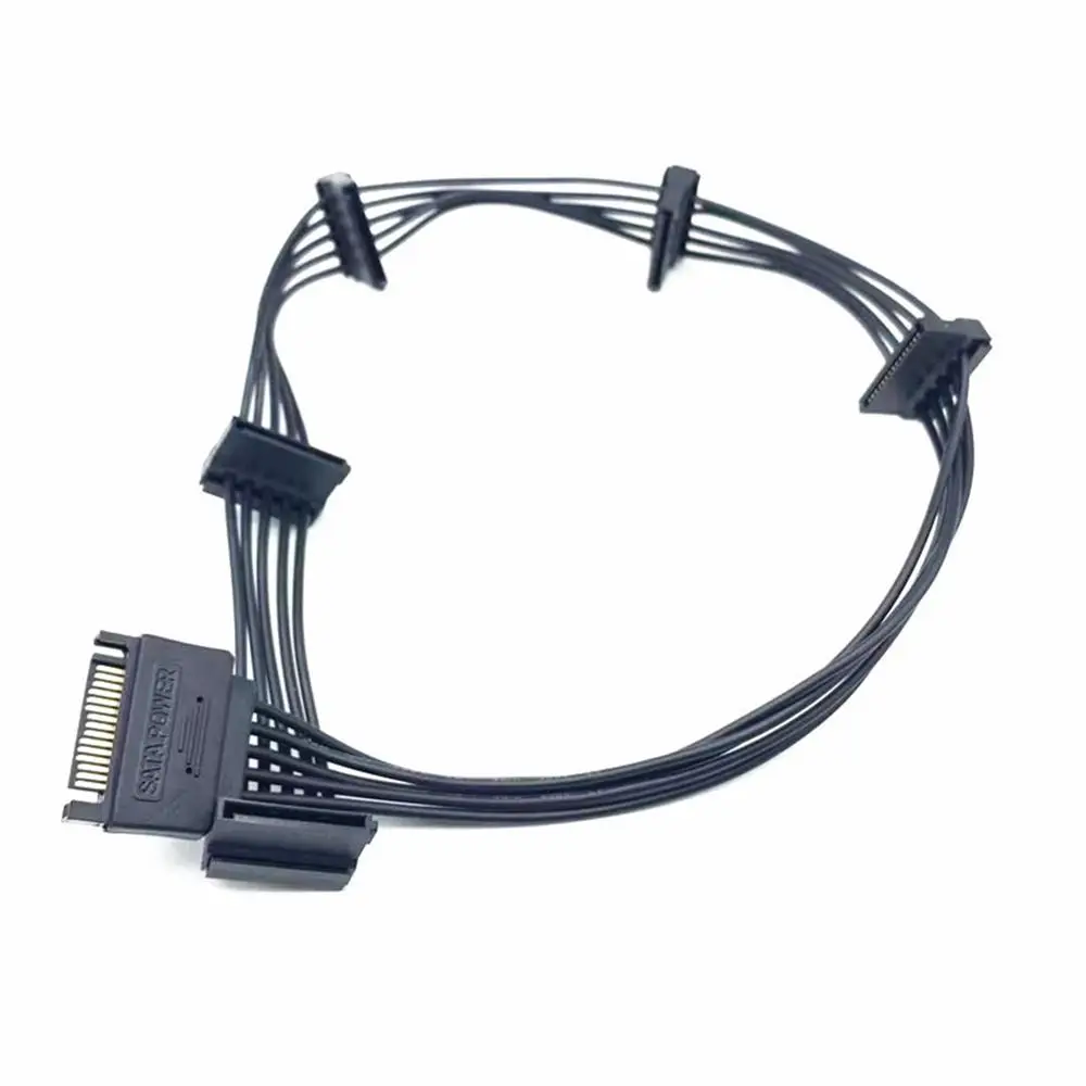 SATA/4PIN SATA Power Cable 1 Male To 5 Female IDE Male Hard Drive Splitter Cable Multi-purpose 18AWG SATA Extension Cable
SATA/4PIN SATA Power Cable 1 Male To 5 Female IDE Male Hard Drive Splitter Cable Multi-purpose 18AWG SATA Extension Cable