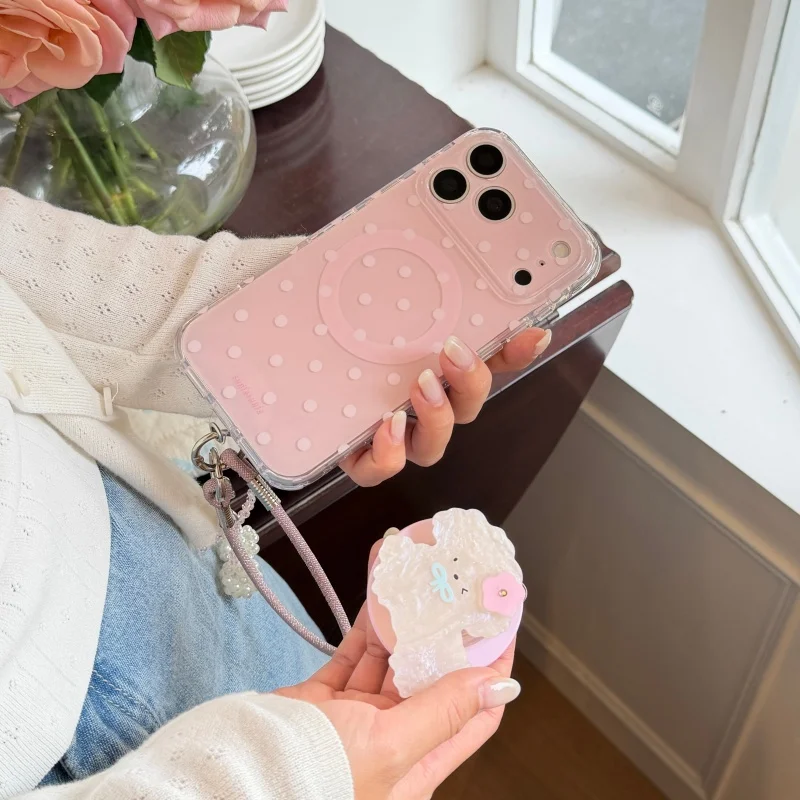 Korean Pink Polka Dot Magnetic Phone Case For iPhone 17 Pro 16 15 14 Pro Max Cover with Magsafe Stand Hand Rope Cute Cases Funda
Korean Pink Polka Dot Magnetic Phone Case For iPhone 17 Pro 16 15 14 Pro Max Cover with Magsafe Stand Hand Rope Cute Cases Funda