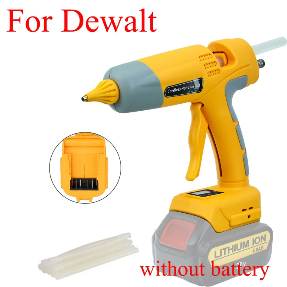100W Rechargeable Handheld Hot Glue Gun for Dewalt 18V Lithium Battery Electric Repair DIY Gun Power Tools with 11mm Glue Stick
100W Rechargeable Handheld Hot Glue Gun for Dewalt 18V Lithium Battery Electric Repair DIY Gun Power Tools with 11mm Glue Stick