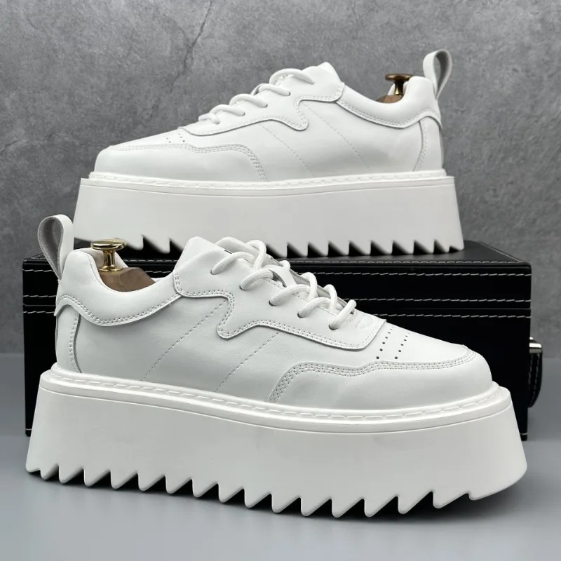 Men's Platform Sneakers Luxury Leather Casual Shoes Thick Soled Height Increasing Shoe Punk Style Skateboard Shoes for Men Tenis
Men's Platform Sneakers Luxury Leather Casual Shoes Thick Soled Height Increasing Shoe Punk Style Skateboard Shoes for Men Tenis