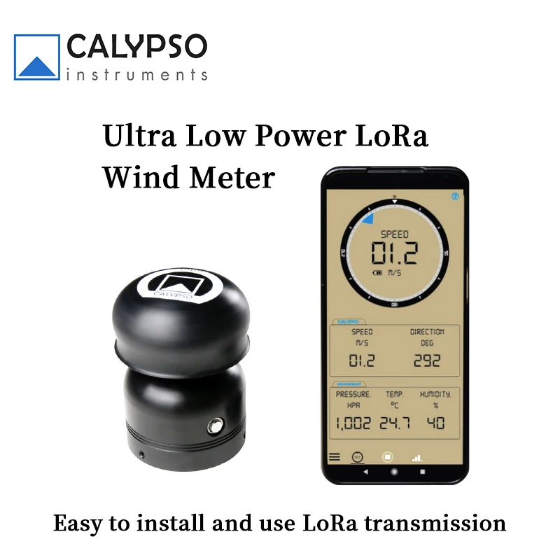 CALYPSO CMI1068 Ultra-Low-Power Long Range Wind Sensor (LoRa) Anemometer Receiver Wind Speed Direction Measurement
CALYPSO CMI1068 Ultra-Low-Power Long Range Wind Sensor (LoRa) Anemometer Receiver Wind Speed Direction Measurement