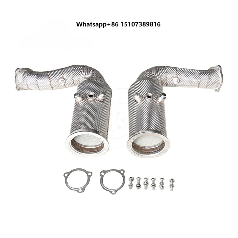 For with OPF 2.9T Catted Downpipe with Heat Shield
For with OPF 2.9T Catted Downpipe with Heat Shield
