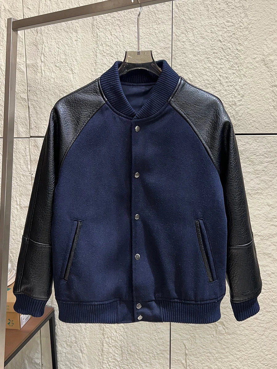 Retro Baseball Collar Cotton Jacket Men's Autumn Winter Warmth PU Washed Patchwork Outerwear Standard Fit Youth Casual Style
Retro Baseball Collar Cotton Jacket Men's Autumn Winter Warmth PU Washed Patchwork Outerwear Standard Fit Youth Casual Style