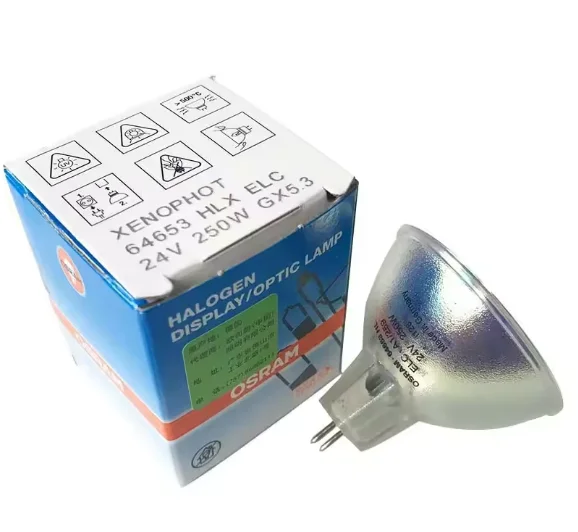 Original Osram ELC 24V250W Halogen Bulb HLX 64653 Compatible For PH 13163 24V 250W GX5.3 Lamp Microscope Projector Light
Original Osram ELC 24V250W Halogen Bulb HLX 64653 Compatible For PH 13163 24V 250W GX5.3 Lamp Microscope Projector Light