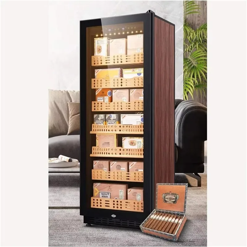 Diy Cigar Humidor Spanish Cedar Wood Custom Color Compressor 1500 Big Cigar Cabinet with Glass Door Led Light
Diy Cigar Humidor Spanish Cedar Wood Custom Color Compressor 1500 Big Cigar Cabinet with Glass Door Led Light