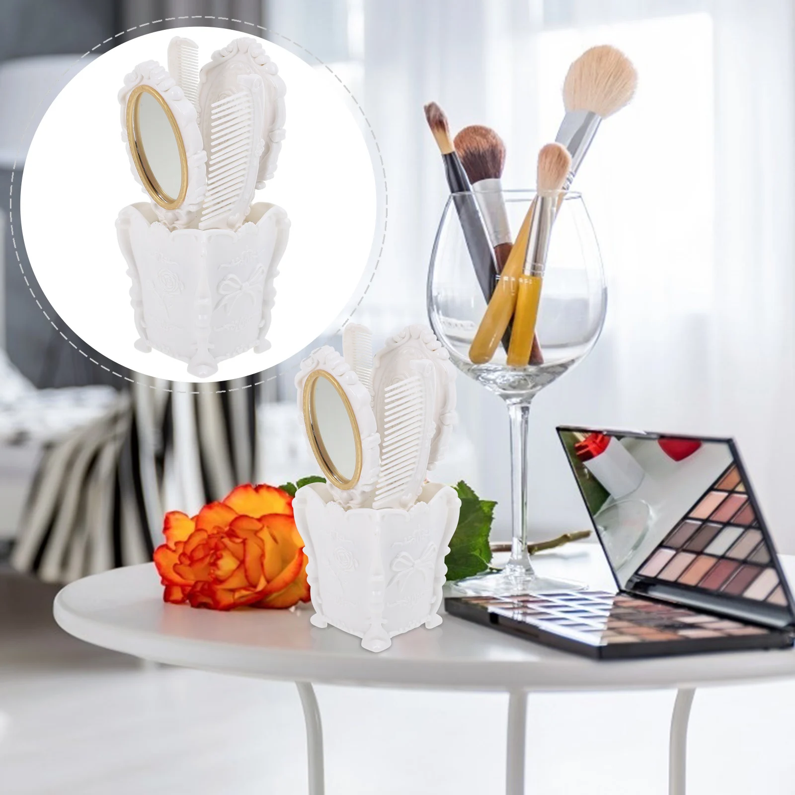 5 Pcs Handle Dressing Mirror Suit Hair Comb Salon Accessories Plastic Scalp Vintage Holder
5 Pcs Handle Dressing Mirror Suit Hair Comb Salon Accessories Plastic Scalp Vintage Holder