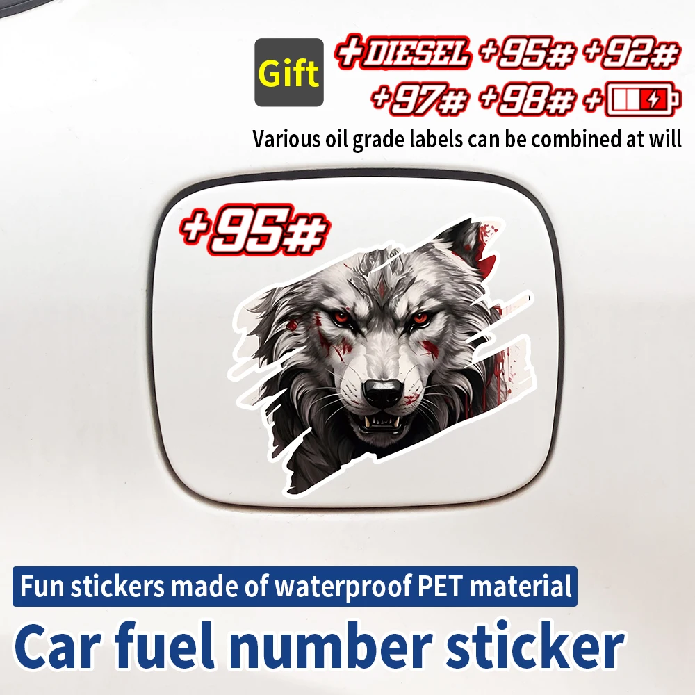 Wolf Car Stickers Car Fuel Tank Cap Sticker Fuel Number Reminders Diesel and Gasoline Decals Creative Vinyl Stickers Accessories
Wolf Car Stickers Car Fuel Tank Cap Sticker Fuel Number Reminders Diesel and Gasoline Decals Creative Vinyl Stickers Accessories
