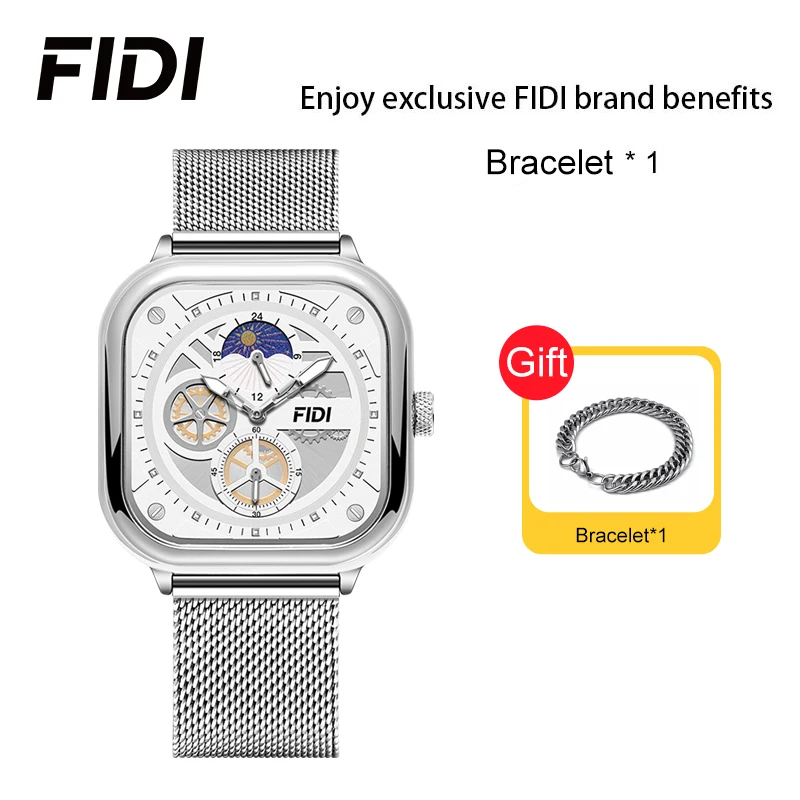 FIDI Watches for Square Men Cool Dress Watch Luminous Design Big Face Fashion Quartz Watch Gifts Casual Wristwatch Unique FD108
FIDI Watches for Square Men Cool Dress Watch Luminous Design Big Face Fashion Quartz Watch Gifts Casual Wristwatch Unique FD108