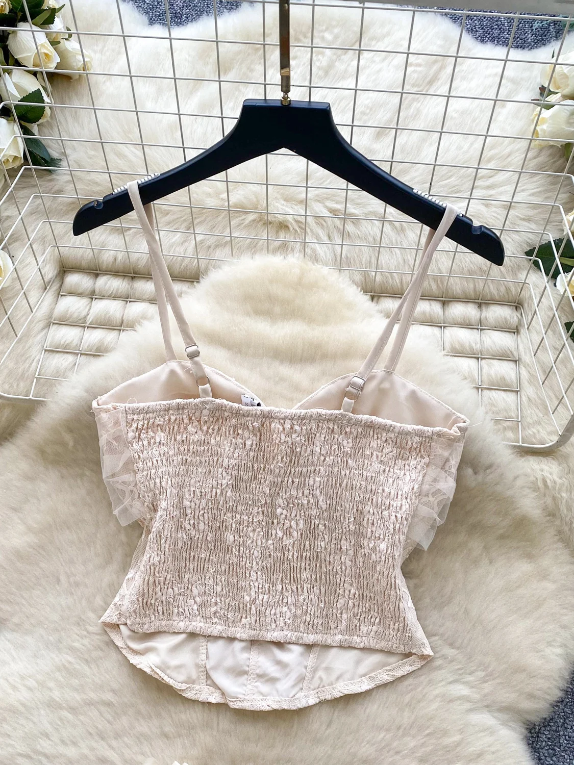 Pure Desire Sweet Spicy Girl, кружевной жилет с ремешком из бисера и узлом, высокая талия, пышная юбка, женский модный комплект, летний комплект для поездок на работу... 
Pure Desire Sweet Spicy Girl, кружевной жилет с ремешком из бисера и узлом, высокая талия, пышная юбка, женский модный комплект, летний комплект для поездок на работу...