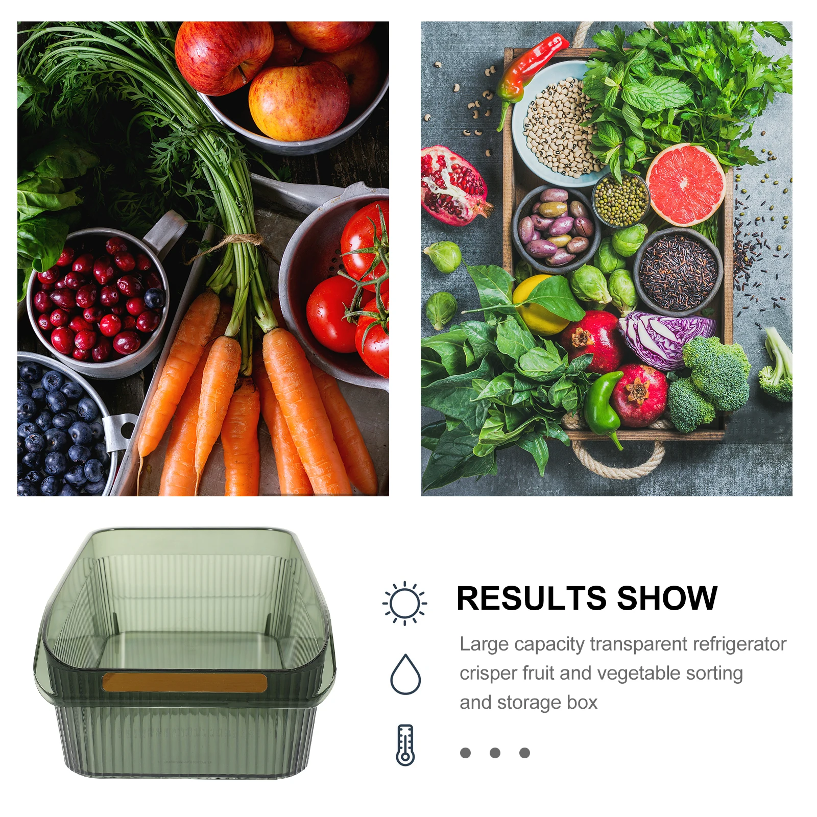 Refrigerator Organizer Bins Fruit Vegetable Container Sturdy Craftsmanship Long Lasting Serving Time Fridge Organizer
Refrigerator Organizer Bins Fruit Vegetable Container Sturdy Craftsmanship Long Lasting Serving Time Fridge Organizer