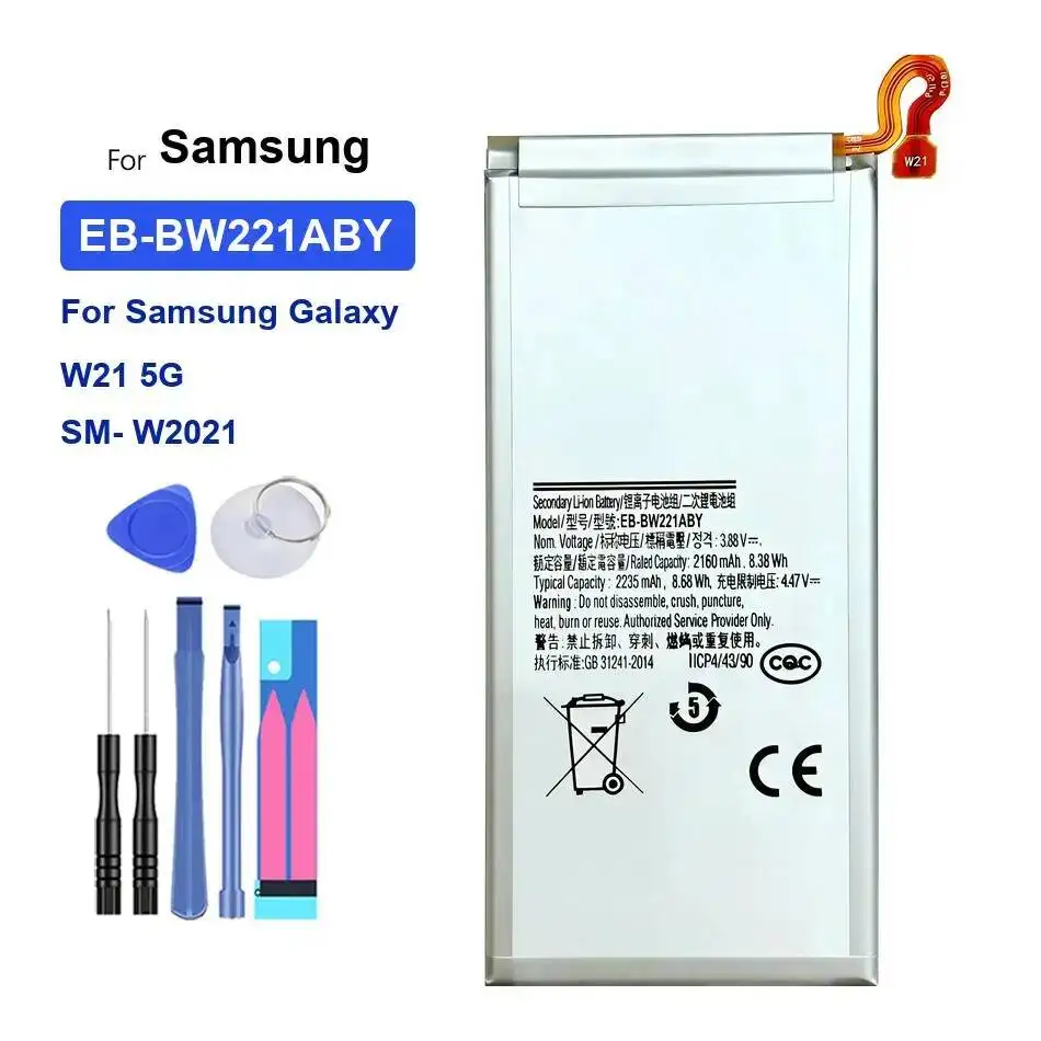 Environmentally Friendly 2235Mah Mobile Phone Battery EB-BW221ABY For Samsung Galaxy W21 5G SM- W2021 High Compatibility
Environmentally Friendly 2235Mah Mobile Phone Battery EB-BW221ABY For Samsung Galaxy W21 5G SM- W2021 High Compatibility