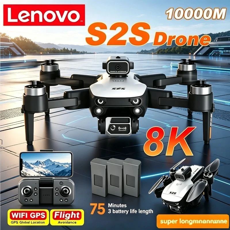 Lenovo S2S 8K HD GPS Drone Dual Camera Omnidirectional Obstacle Avoidance Brushless Quadcopter RC Aerial Photography Toys
Lenovo S2S 8K HD GPS Drone Dual Camera Omnidirectional Obstacle Avoidance Brushless Quadcopter RC Aerial Photography Toys