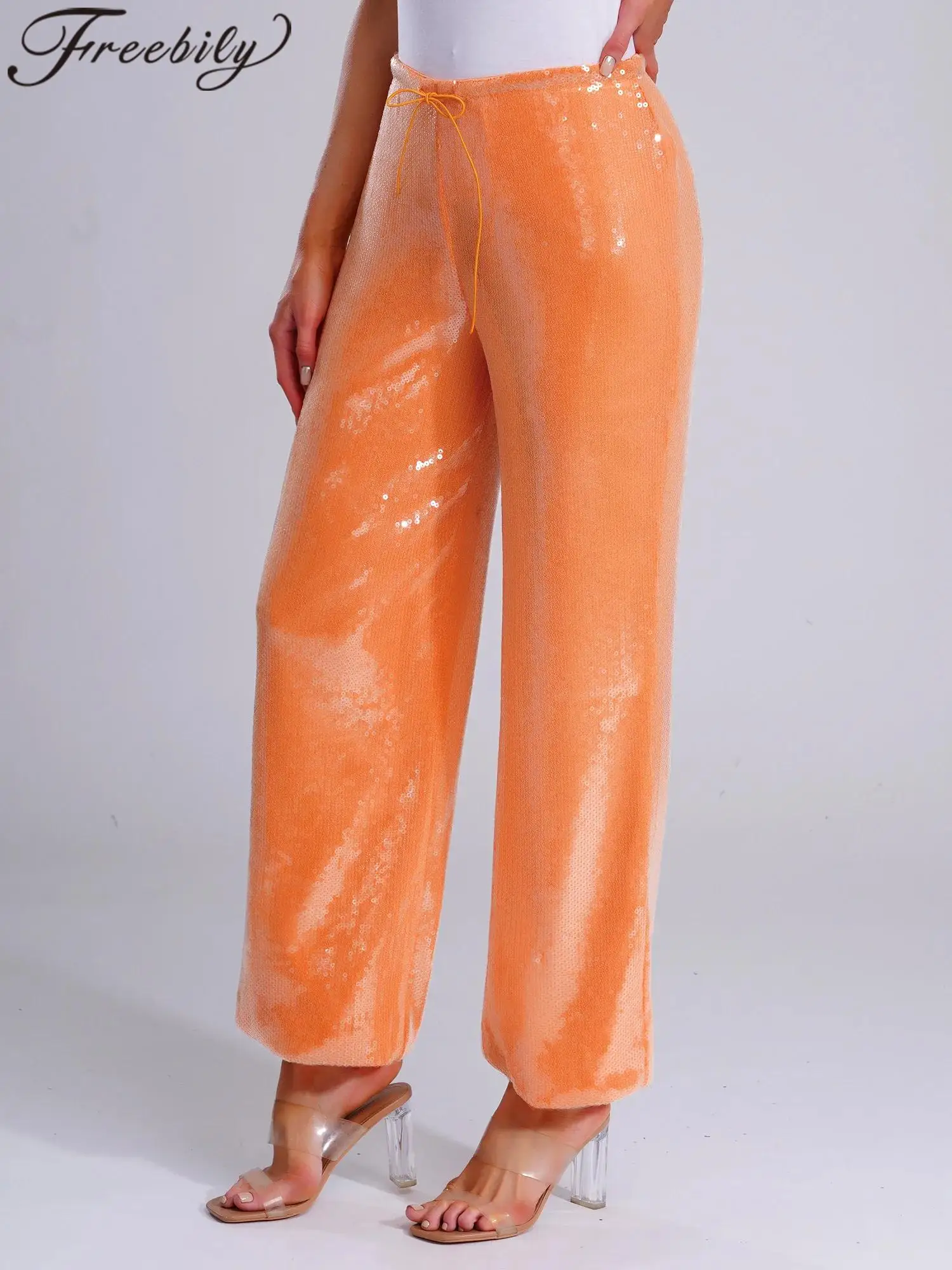 Женские широкие брюки с блестками, праздничная одежда, уличная одежда, модные длинные брюки свободного покроя с эластичным поясом для клубных танцев, наряды Raves
Женские широкие брюки с блестками, праздничная одежда, уличная одежда, модные длинные брюки свободного покроя с эластичным поясом для клубных танцев, наряды Raves