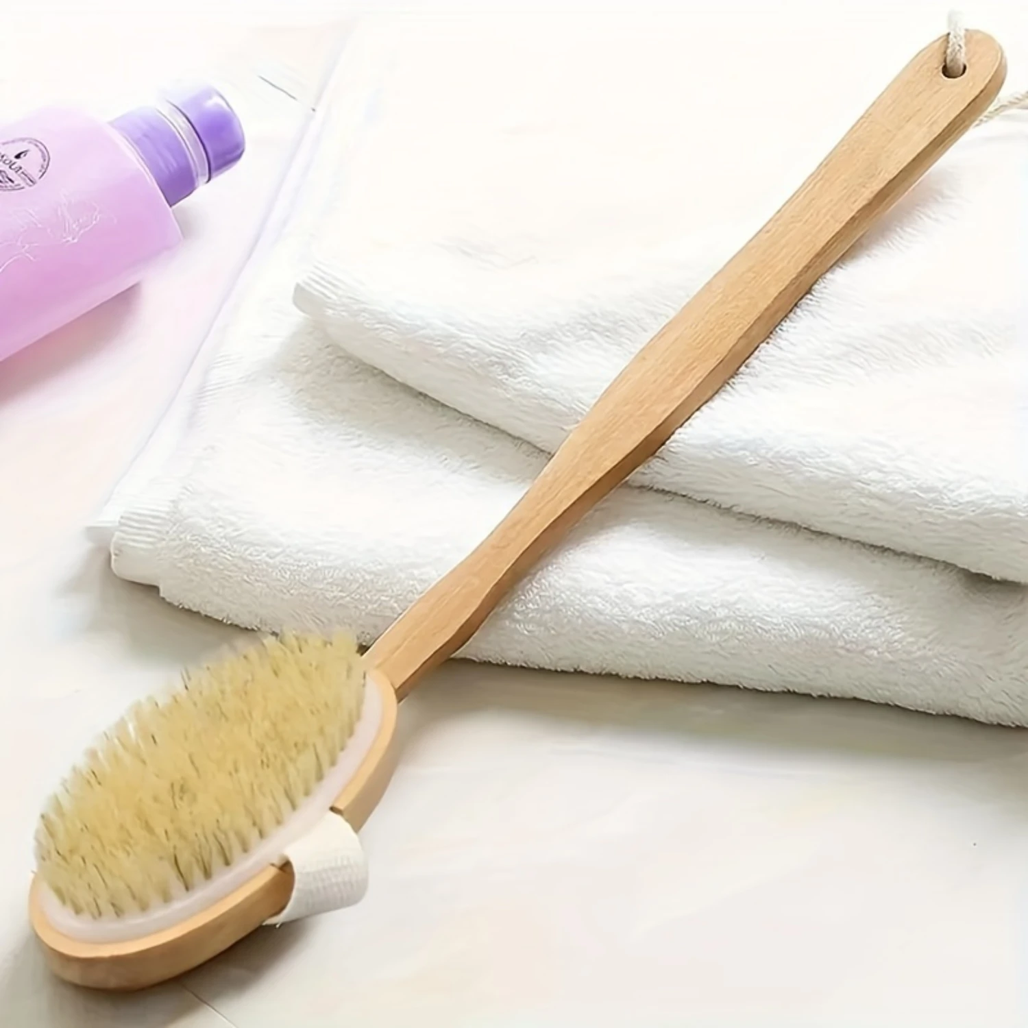Long Handle Bath Sponge Shower Brush with Soft Natural Bristles - Back Cleaner for Women and Men, No Fragrance or Battery Needed
Long Handle Bath Sponge Shower Brush with Soft Natural Bristles - Back Cleaner for Women and Men, No Fragrance or Battery Needed