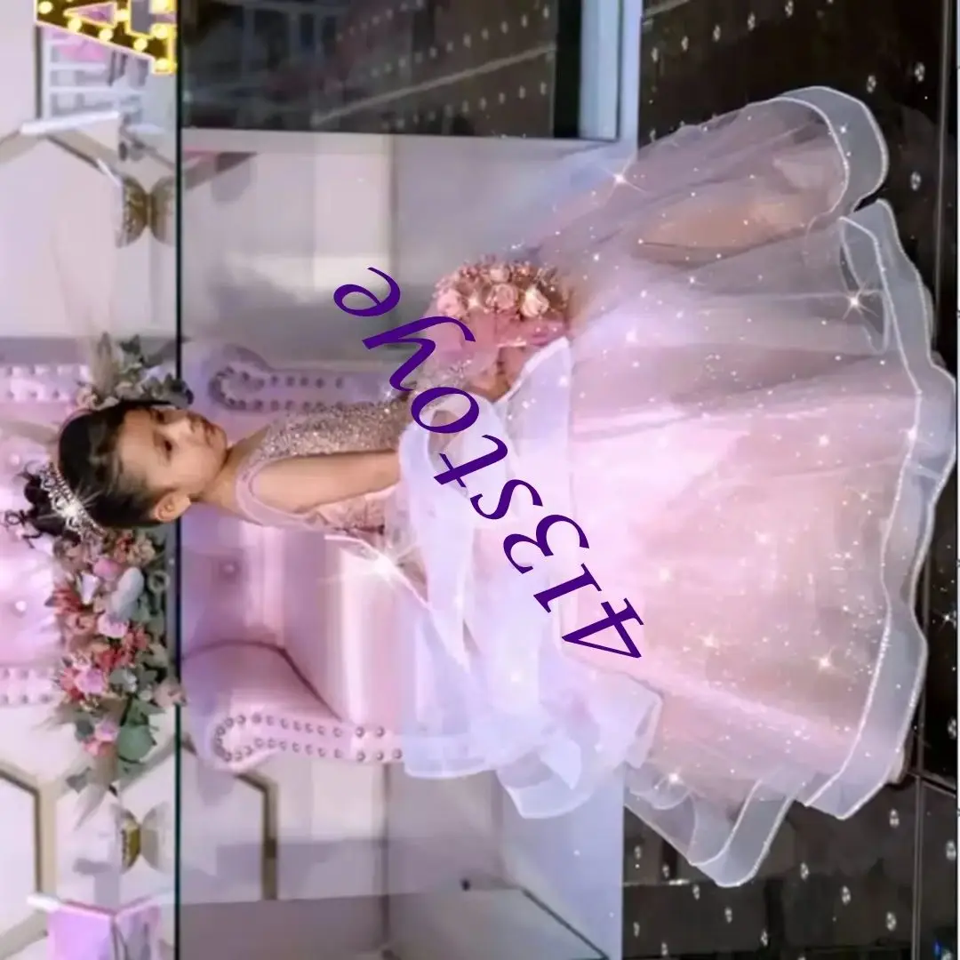 Customized Blush Pink Flower Girl Dresses For Wedding Sparkly Pearls Fluffy Luxury Princess Birthday Party Formal Events Gown
Customized Blush Pink Flower Girl Dresses For Wedding Sparkly Pearls Fluffy Luxury Princess Birthday Party Formal Events Gown