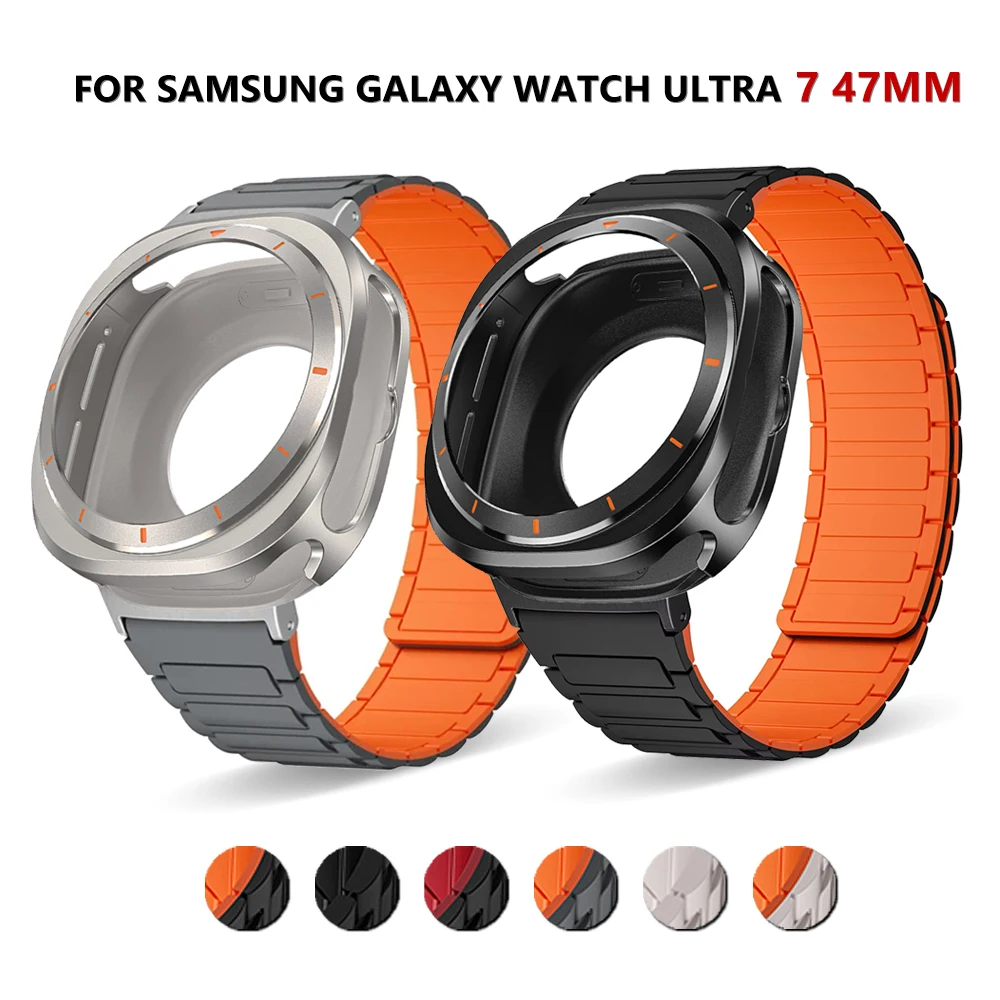 Magnetic Silicone Strap+Aluminium Alloy Case for Samsung Galaxy Watch Ultra 47mm Band for GALAXY ULTRA 47MM Bracelet Accessories
Magnetic Silicone Strap+Aluminium Alloy Case for Samsung Galaxy Watch Ultra 47mm Band for GALAXY ULTRA 47MM Bracelet Accessories